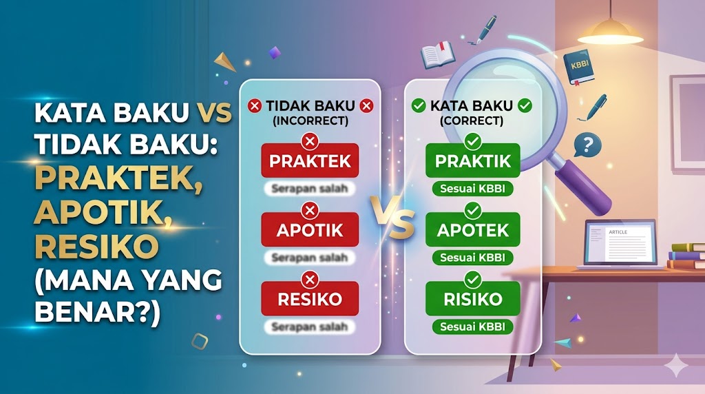 Kata Baku vs Tidak Baku: Praktek, Apotik, Resiko (Mana yang Benar?